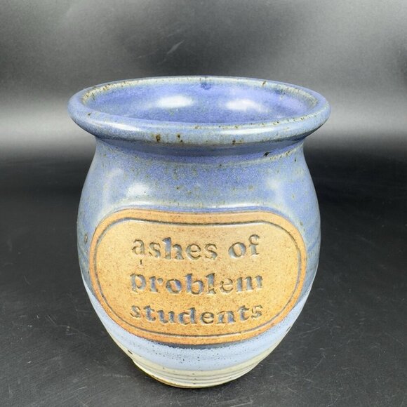 TUMBLEWEED Art Pottery Vase Bowl Container Stoneware Ashes Of Problem Students - Picture 5 of 11